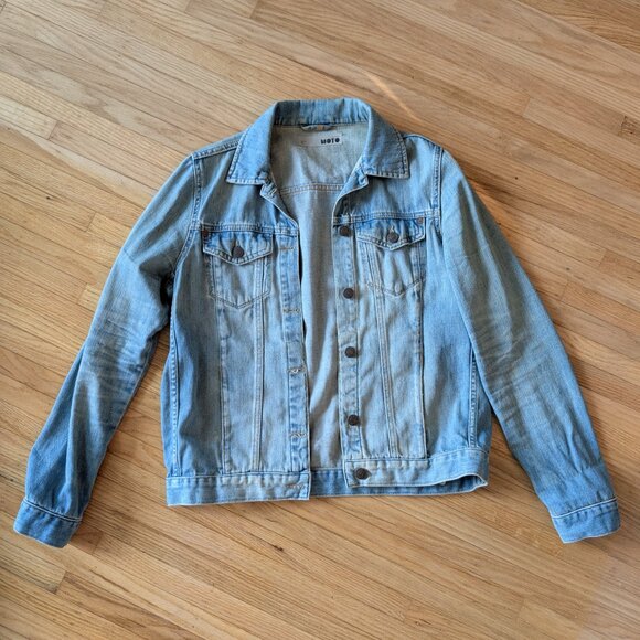 Topshop Moto Cropped Jean Jacket - Picture 2 of 6